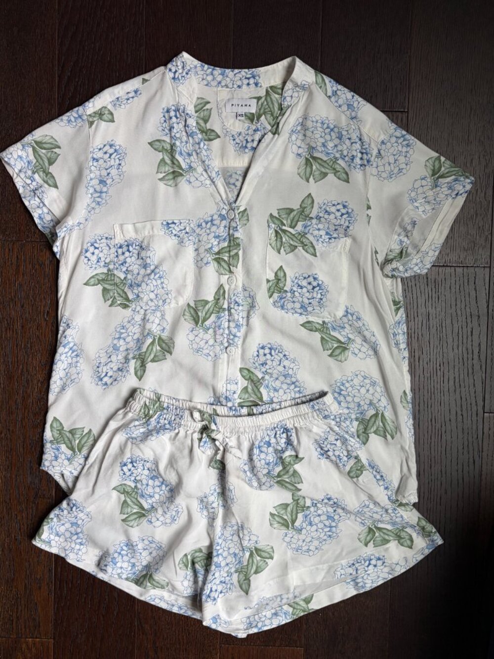 Piyama Maggie Pajama Set (Hydrangea Blue) - Size XS